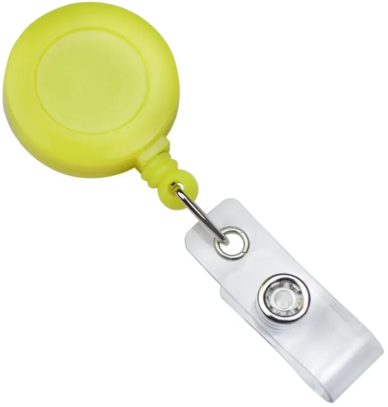 Custom Logo Plastic Badge Reel (Neon Opaque) — view 2