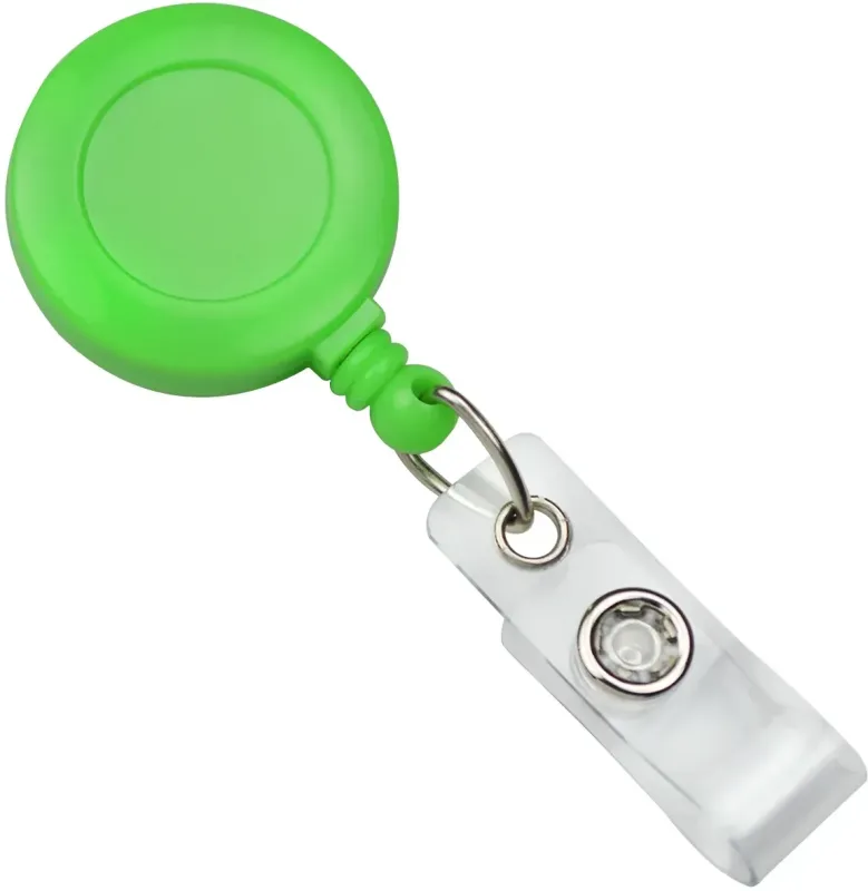 Custom Logo Plastic Badge Reel (Neon Opaque) — view 3