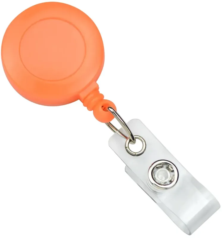 Custom Logo Plastic Badge Reel (Neon Opaque) — view 4