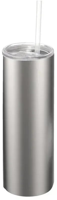 Logo-Branded Skinny Stainless Steel Tumbler — view 3