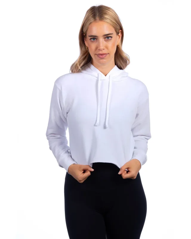 Next Level Apparel Ladies' Cropped Pullover Hooded Sweatshirt — view 2