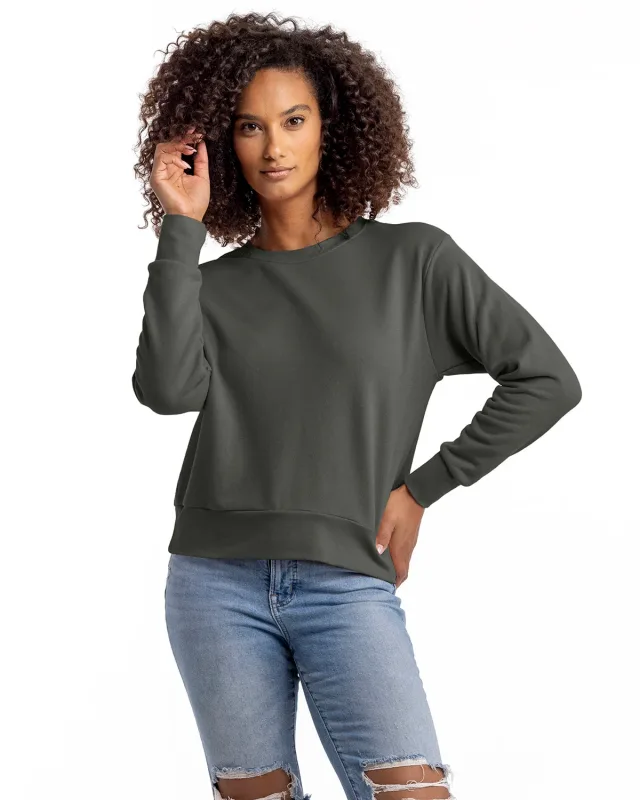 Next Level Apparel Ladies' Laguna Sueded Sweatshirt — view 7