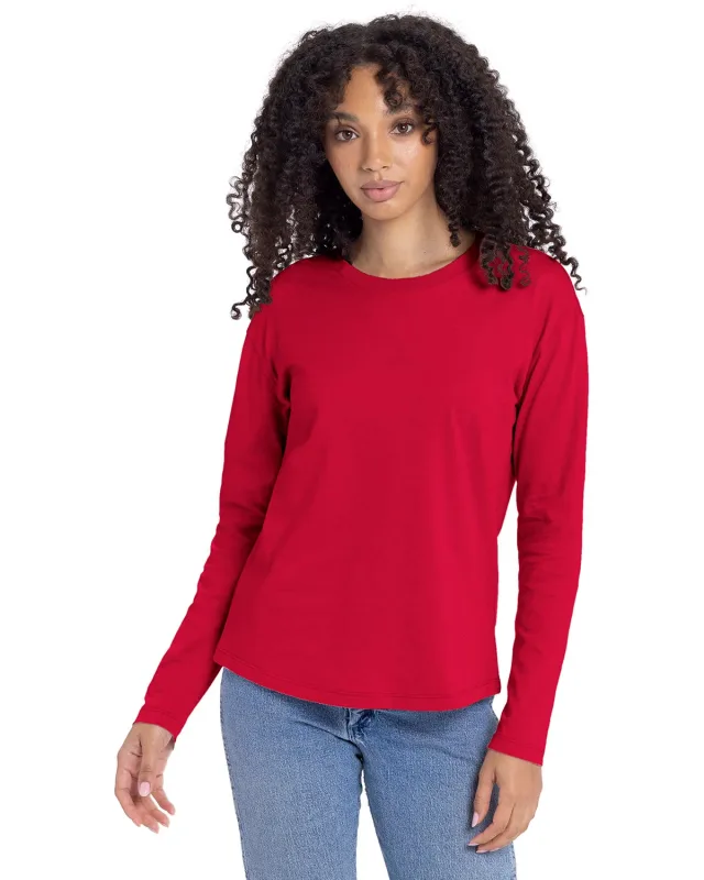 Next Level Apparel Ladies' Relaxed Long Sleeve T-Shirt — view 17