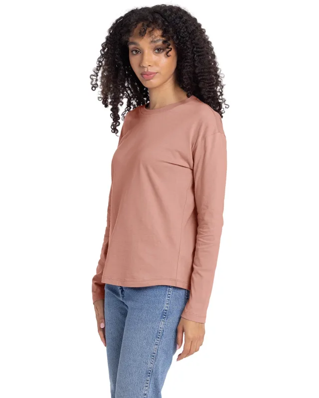 Next Level Apparel Ladies' Relaxed Long Sleeve T-Shirt — view 30