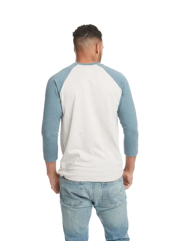 Next Level Apparel Unisex CVC Three-Quarter Sleeve Raglan Baseball T-Shirt — view 11