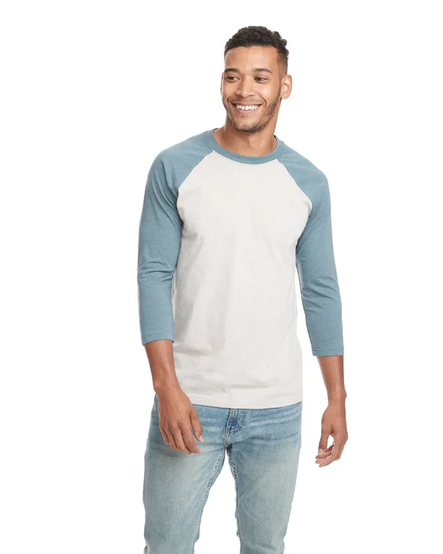 Next Level Apparel Unisex CVC Three-Quarter Sleeve Raglan Baseball T-Shirt — view 12