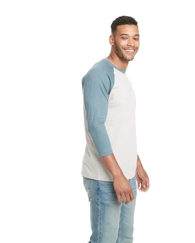 Next Level Apparel Unisex CVC Three-Quarter Sleeve Raglan Baseball T-Shirt — view 13