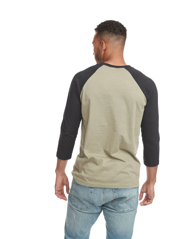 Next Level Apparel Unisex CVC Three-Quarter Sleeve Raglan Baseball T-Shirt — view 14
