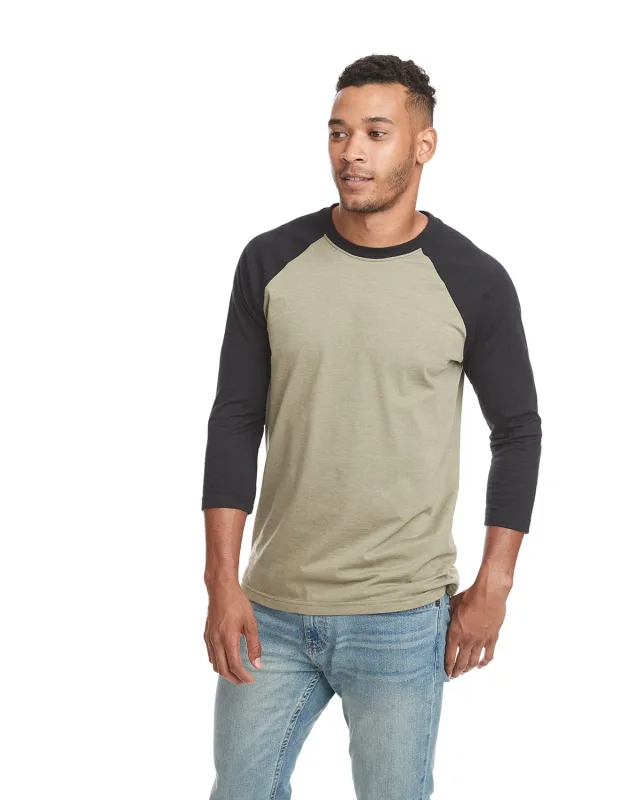 Next Level Apparel Unisex CVC Three-Quarter Sleeve Raglan Baseball T-Shirt — view 15