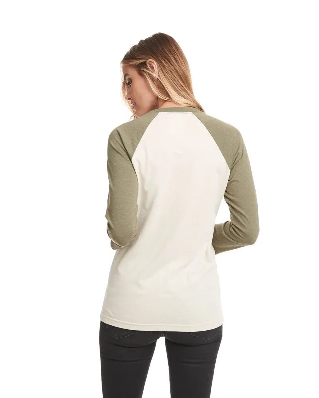 Next Level Apparel Unisex CVC Three-Quarter Sleeve Raglan Baseball T-Shirt — view 8