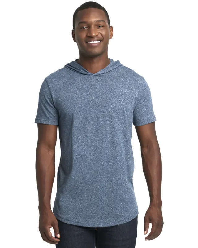 Next Level Apparel Unisex Mock Twist Short Sleeve Hoody T-Shirt — view 2