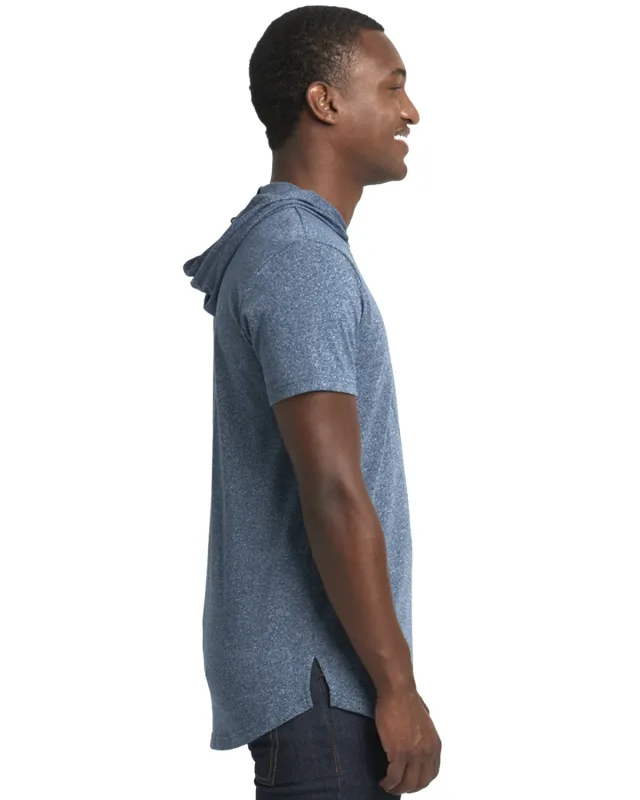 Next Level Apparel Unisex Mock Twist Short Sleeve Hoody T-Shirt — view 3
