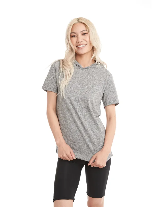 Next Level Apparel Unisex Mock Twist Short Sleeve Hoody T-Shirt — view 5