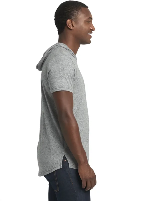 Next Level Apparel Unisex Mock Twist Short Sleeve Hoody T-Shirt — view 6
