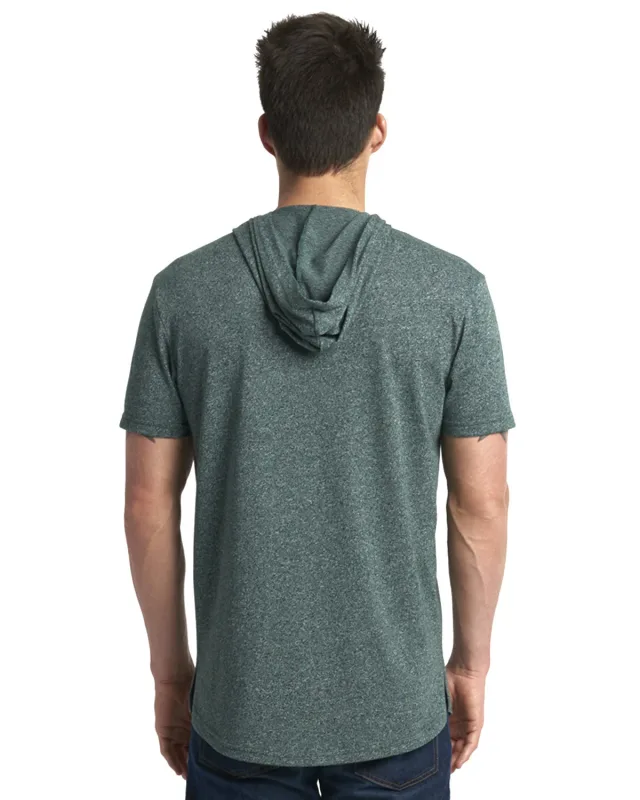 Next Level Apparel Unisex Mock Twist Short Sleeve Hoody T-Shirt — view 7