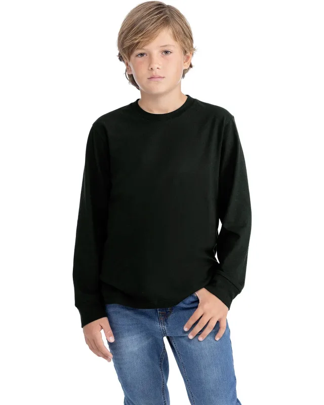 Next Level Apparel Youth Cotton Long Sleeve T-Shirt — view 10