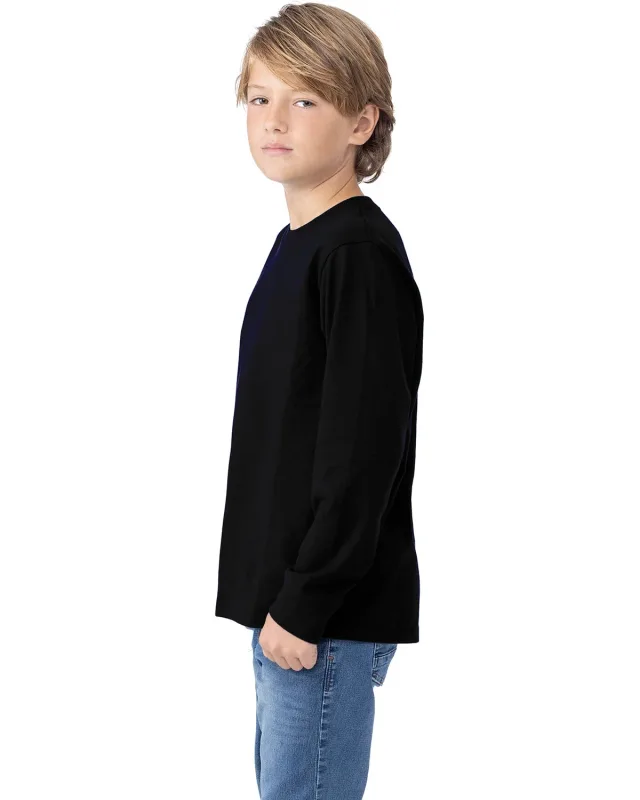 Next Level Apparel Youth Cotton Long Sleeve T-Shirt — view 13