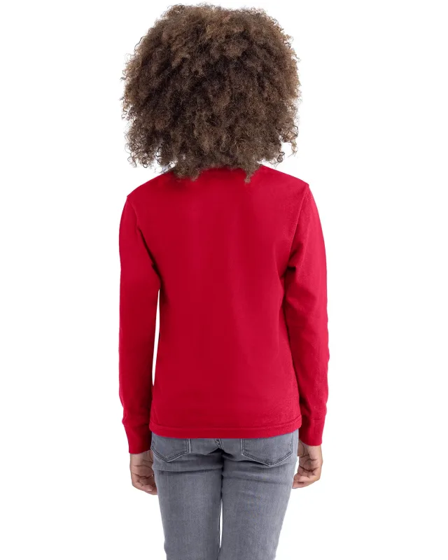 Next Level Apparel Youth Cotton Long Sleeve T-Shirt — view 14