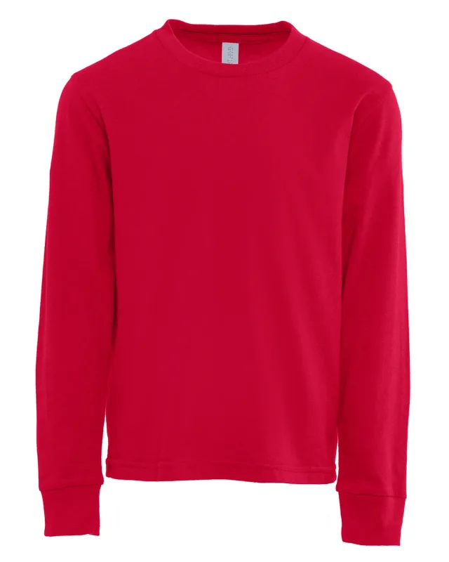 Next Level Apparel Youth Cotton Long Sleeve T-Shirt — view 17
