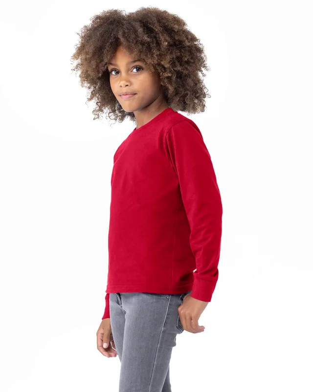 Next Level Apparel Youth Cotton Long Sleeve T-Shirt — view 18