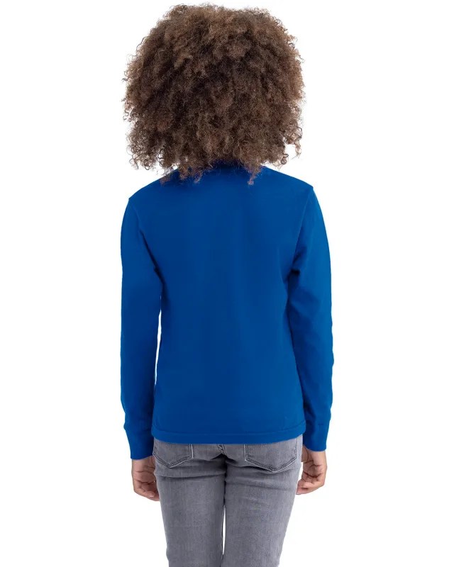 Next Level Apparel Youth Cotton Long Sleeve T-Shirt — view 19
