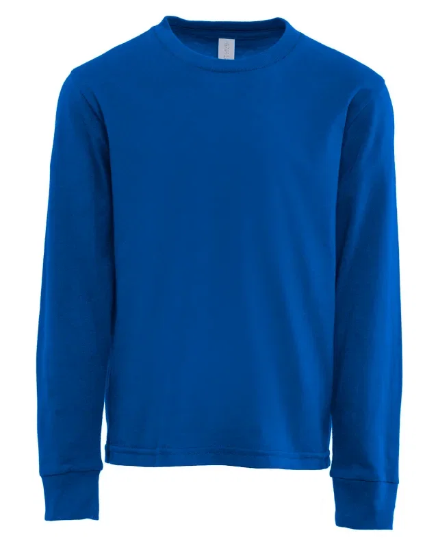 Next Level Apparel Youth Cotton Long Sleeve T-Shirt — view 22