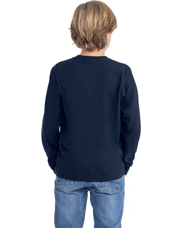 Next Level Apparel Youth Cotton Long Sleeve T-Shirt — view 24