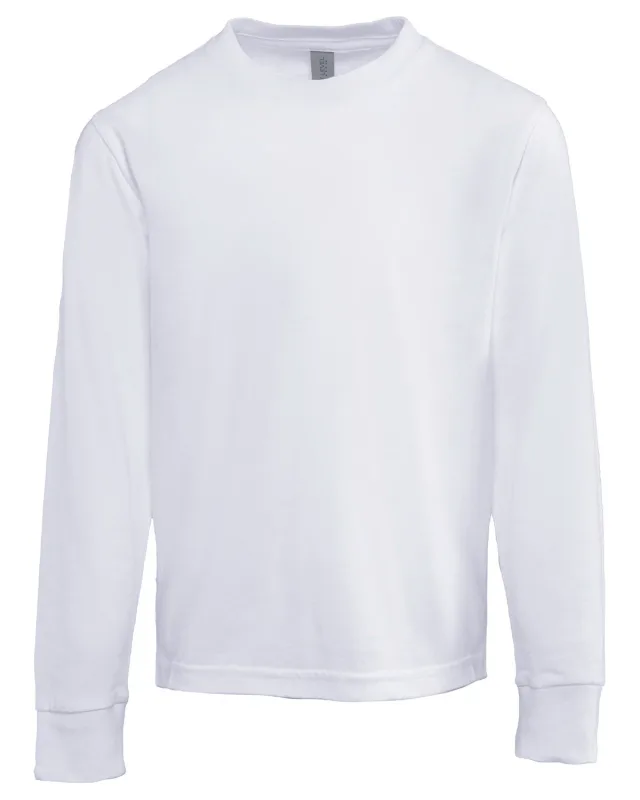 Next Level Apparel Youth Cotton Long Sleeve T-Shirt — view 4