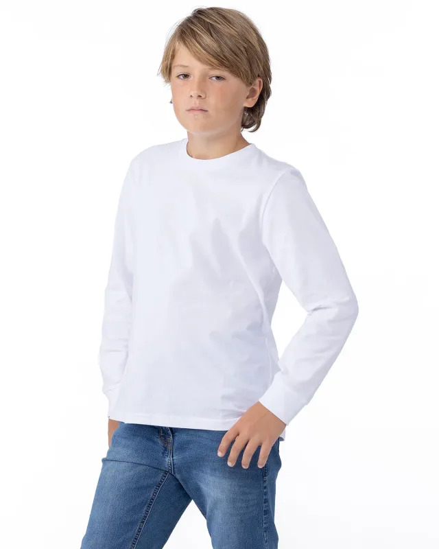 Next Level Apparel Youth Cotton Long Sleeve T-Shirt — view 5