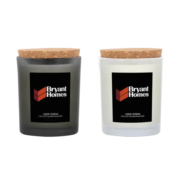 Niva Frosted Candle With Cork Lid