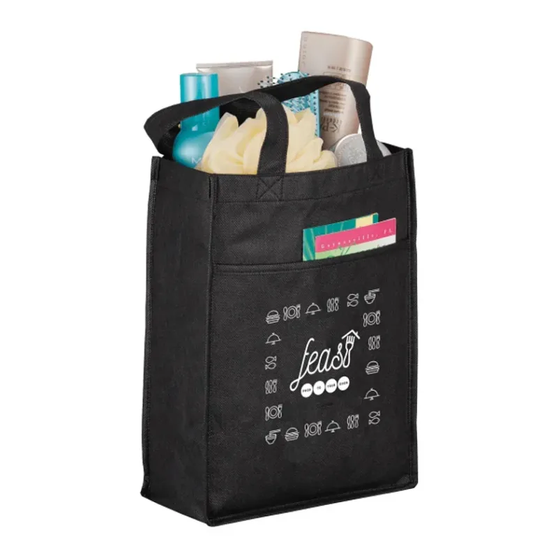 Custom Branded Non-Woven Gift Tote with Pocket — view 10