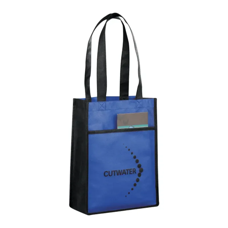 Custom Branded Non-Woven Gift Tote with Pocket — view 4