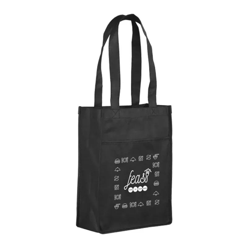 Custom Branded Non-Woven Gift Tote with Pocket — view 8