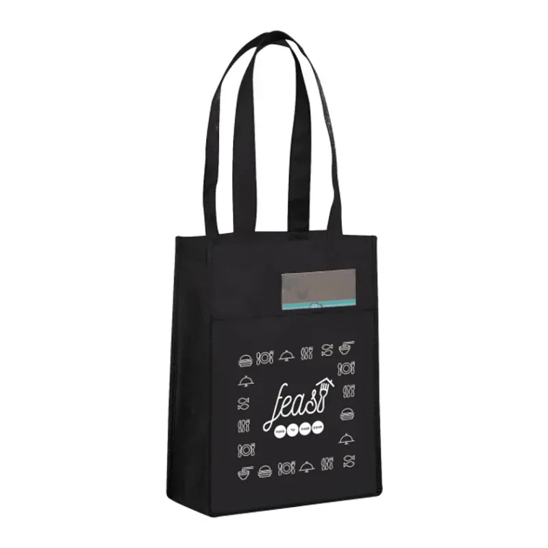 Custom Branded Non-Woven Gift Tote with Pocket — view 9
