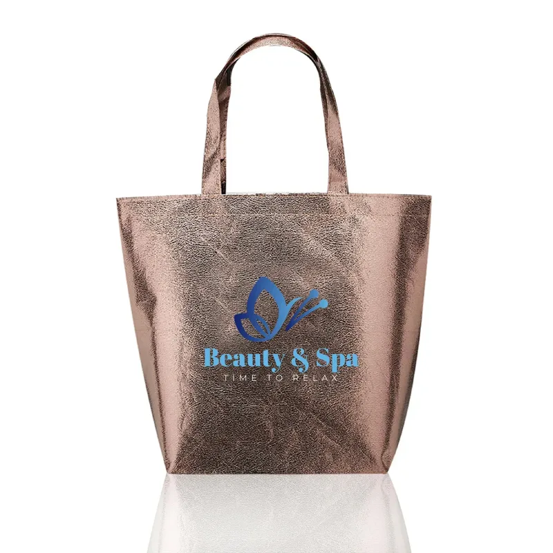 Custom Opulent Metallic Tote Bag — view 3