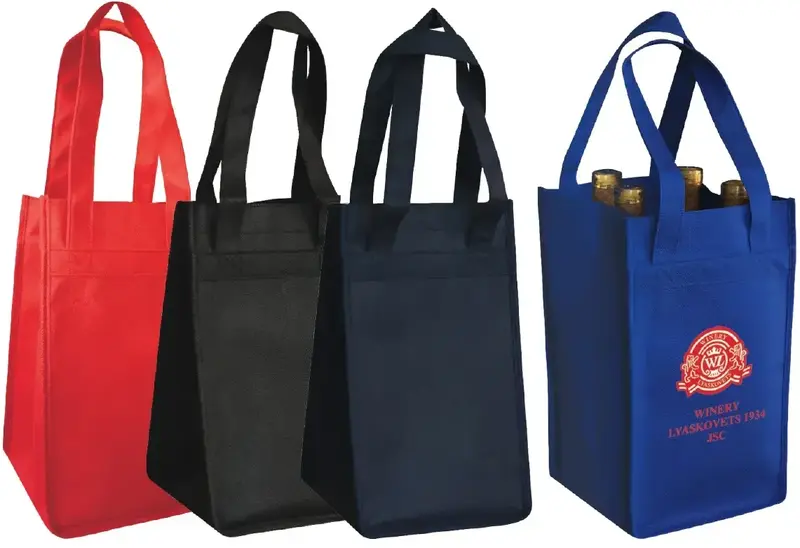 Custom Wine Tote Bag - 4-Bottle