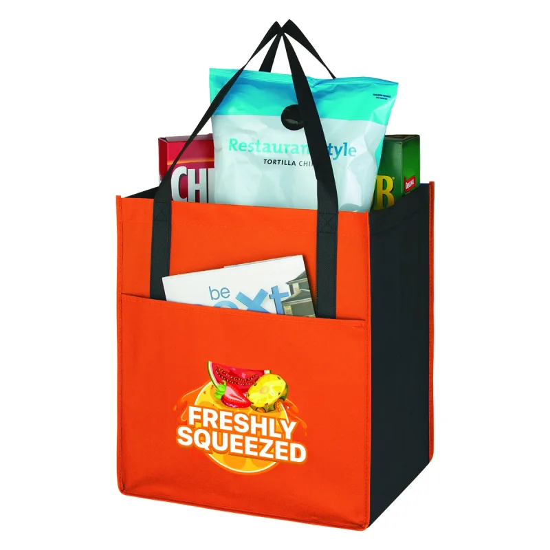 Non-Woven Shopper's Pocket Tote Bag — view 5