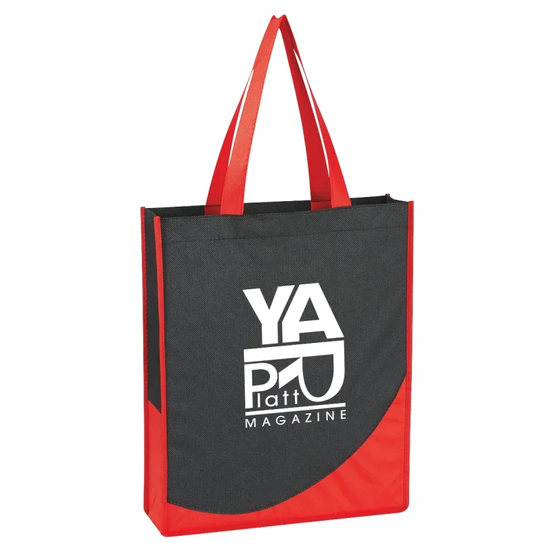 Non-Woven Tote Bag With Accent Trim β view 1
