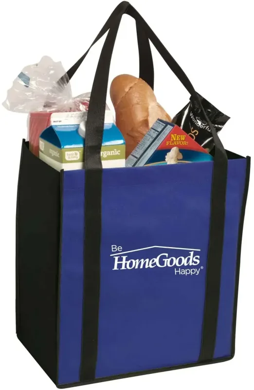 Custom Non-Woven Two-Tone Grocery Tote — view 2
