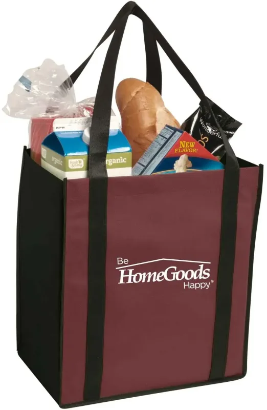 Custom Non-Woven Two-Tone Grocery Tote — view 3