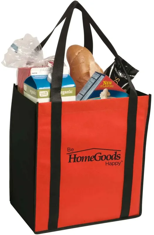 Custom Non-Woven Two-Tone Grocery Tote — view 4