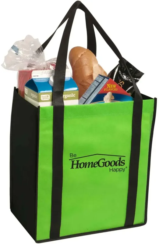Custom Non-Woven Two-Tone Grocery Tote — view 5