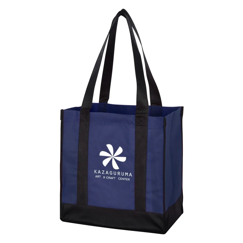 Non-Woven Two-Tone Shopper Tote Bag — view 5