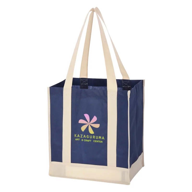 Non-Woven Two-Tone Shopper Tote Bag — view 9