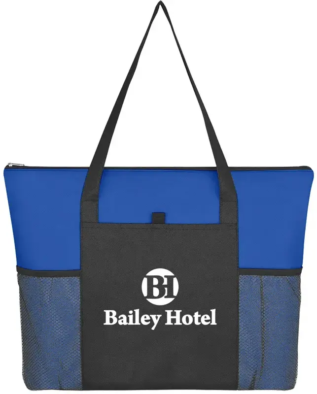 Non-Woven Voyager Zippered Tote Bag