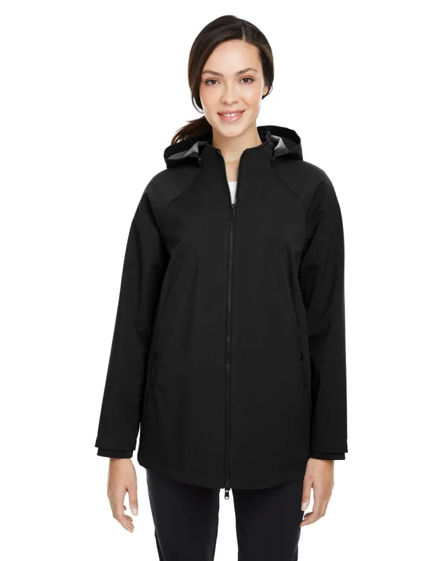North End Ladies' City Hybrid Soft Shell Hooded Jacket — view 14
