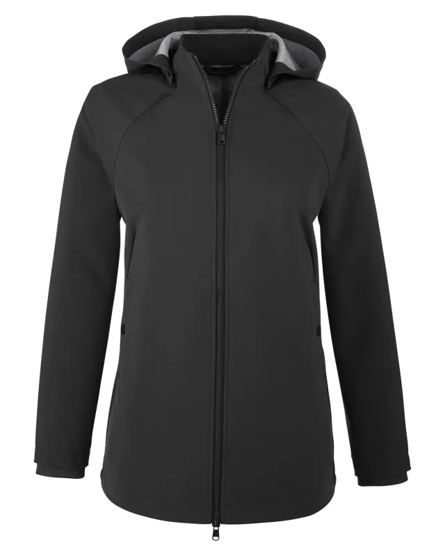 North End Ladies' City Hybrid Soft Shell Hooded Jacket — view 18