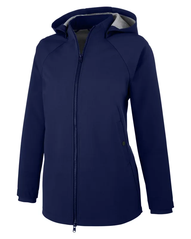 North End Ladies' City Hybrid Soft Shell Hooded Jacket — view 26