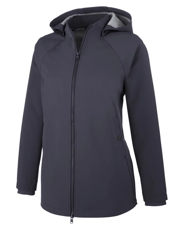 North End Ladies' City Hybrid Soft Shell Hooded Jacket — view 6