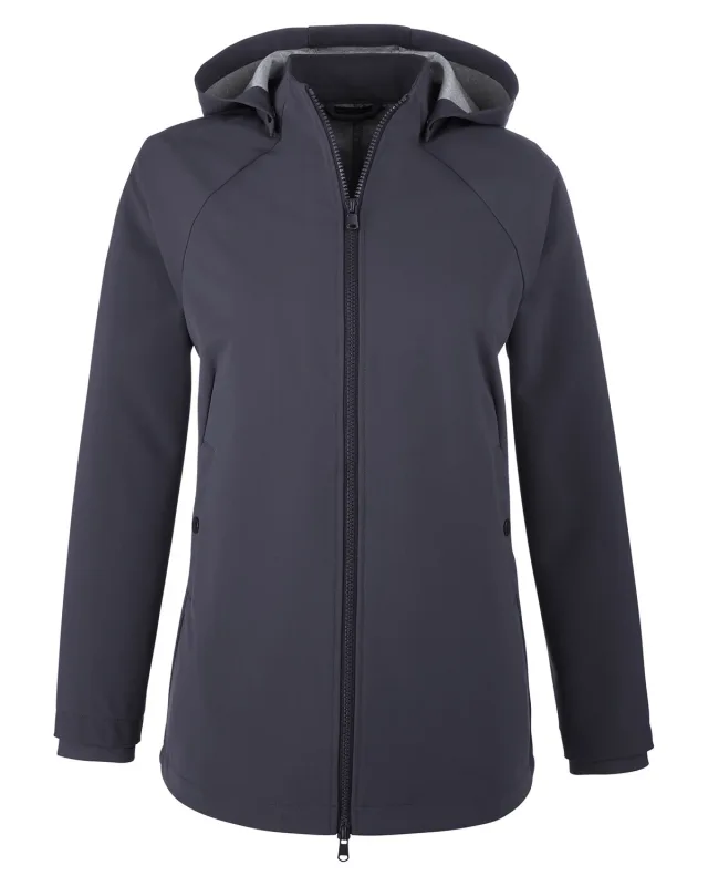 North End Ladies' City Hybrid Soft Shell Hooded Jacket — view 8